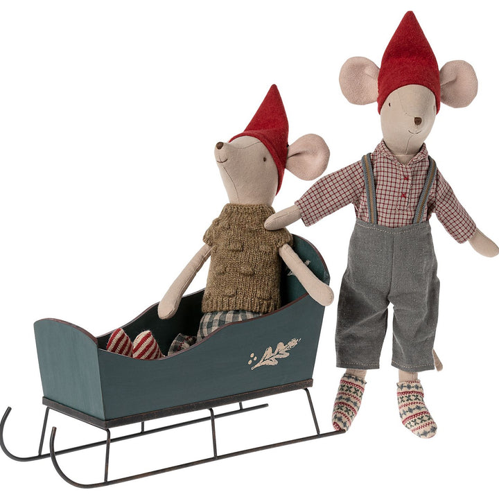 Maileg Sleigh, Medium - Green image 1