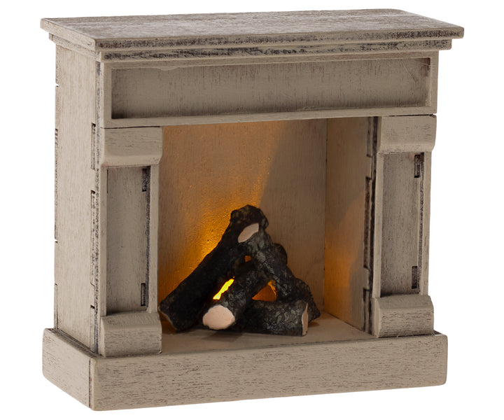 Maileg Fireplace, Mouse - Off White image 0