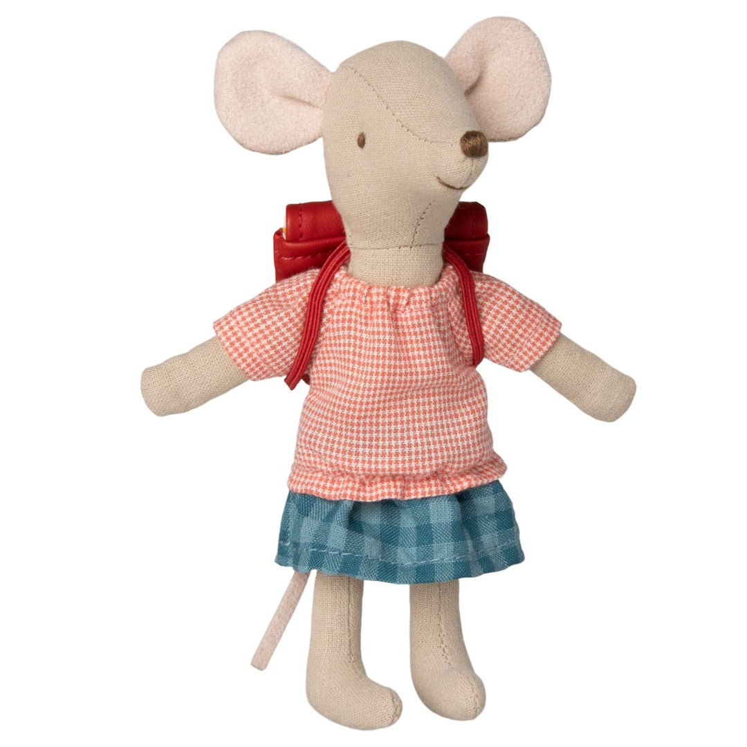 Maileg Tricycle Mouse, Big Sister with Bag - Red image 0