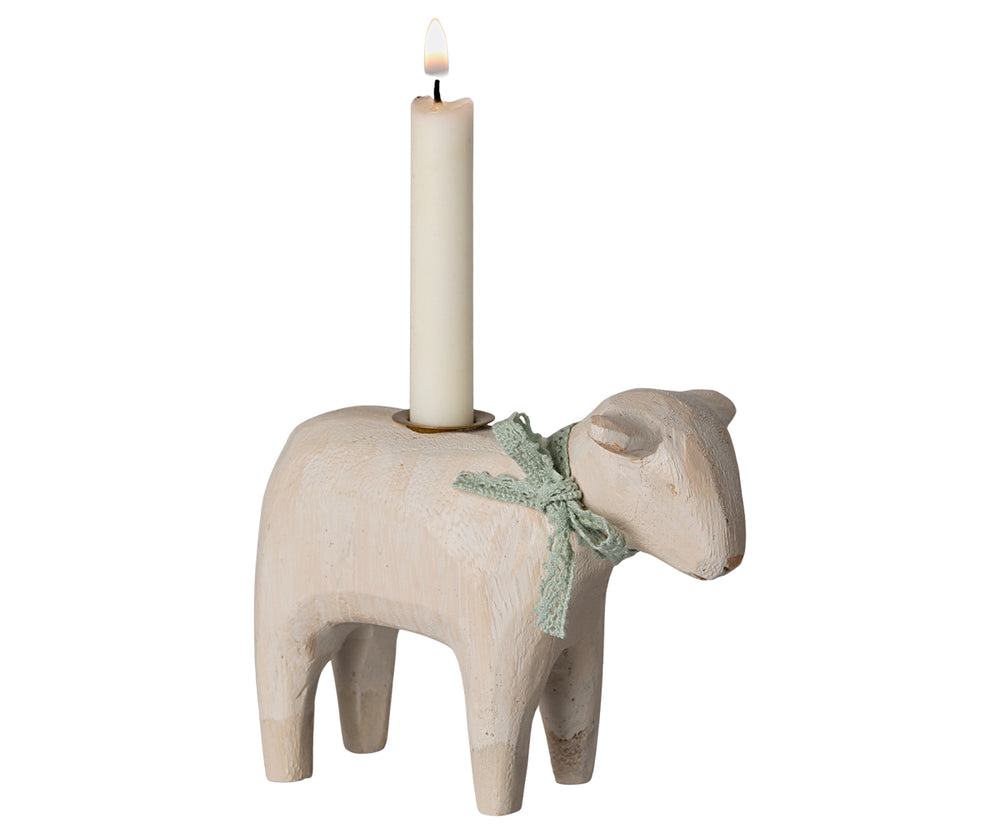 Maileg Candle Holder, Lamb - Mint image 1