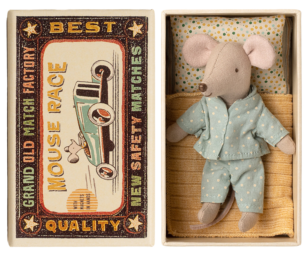 Maileg Little brother mouse in matchbox image 0