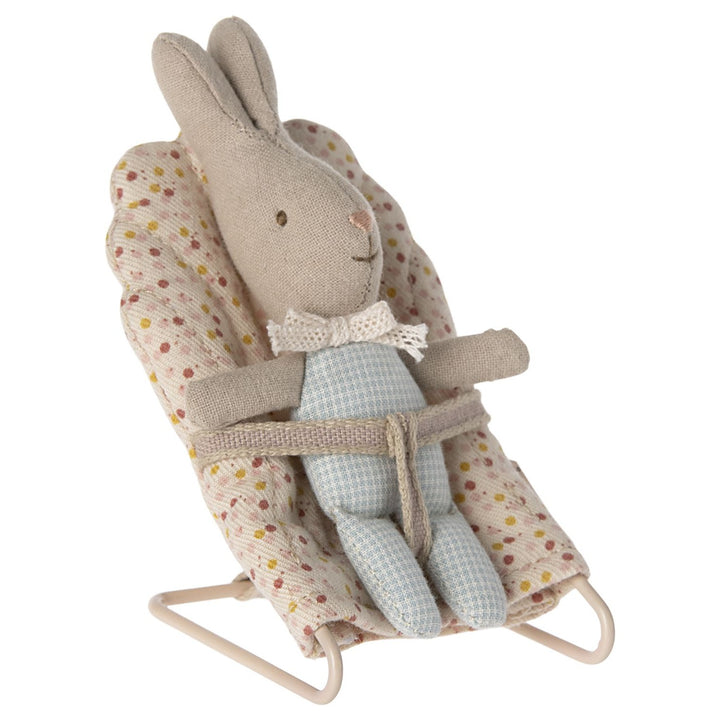 Maileg Rabbit, My - Light Blue Check image 1