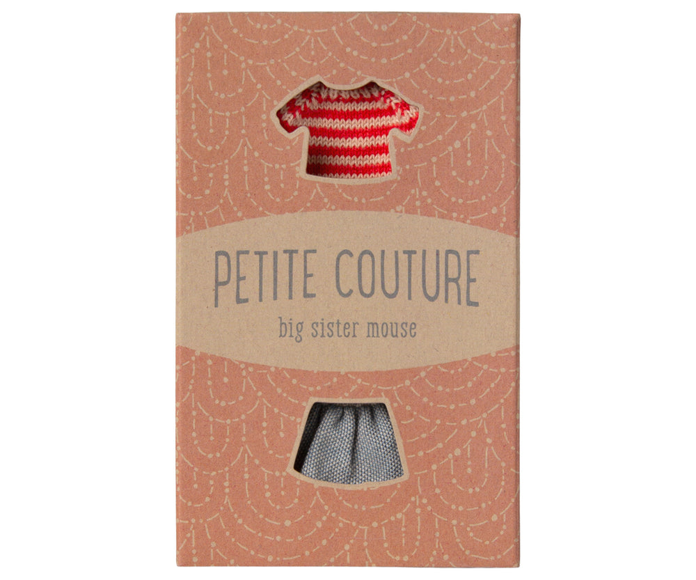 Maileg Knitted Sweater & Skirt, Big Sister Mouse image 1