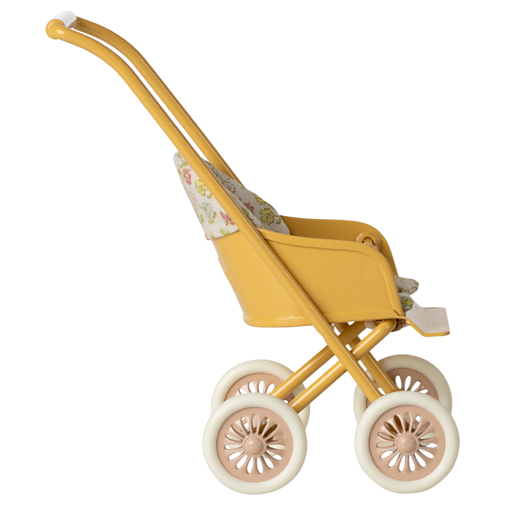 Maileg Stroller, Micro - Yellow image 1