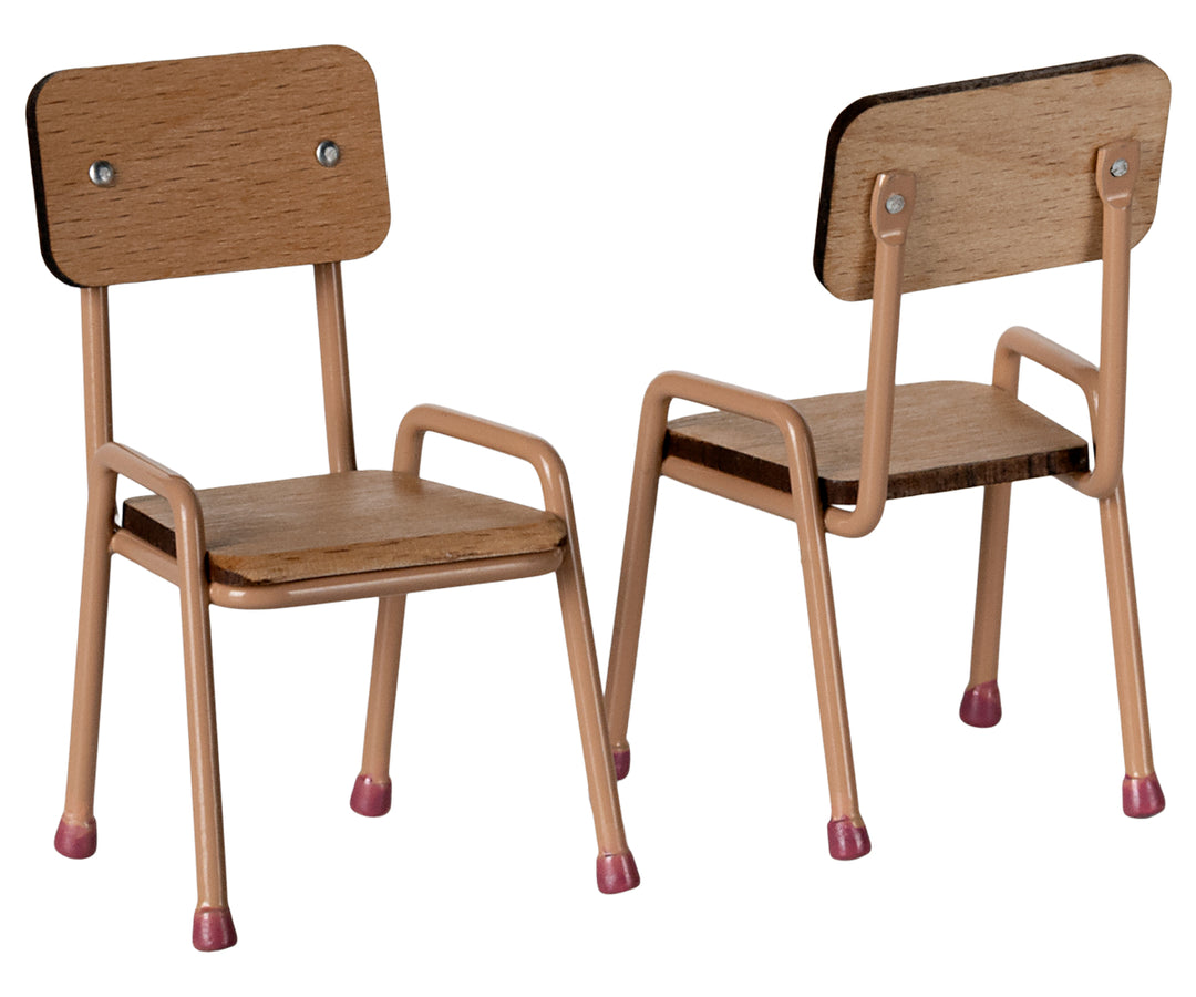Maileg Table &amp; Chair Set, Mouse - Dark Powder image 2