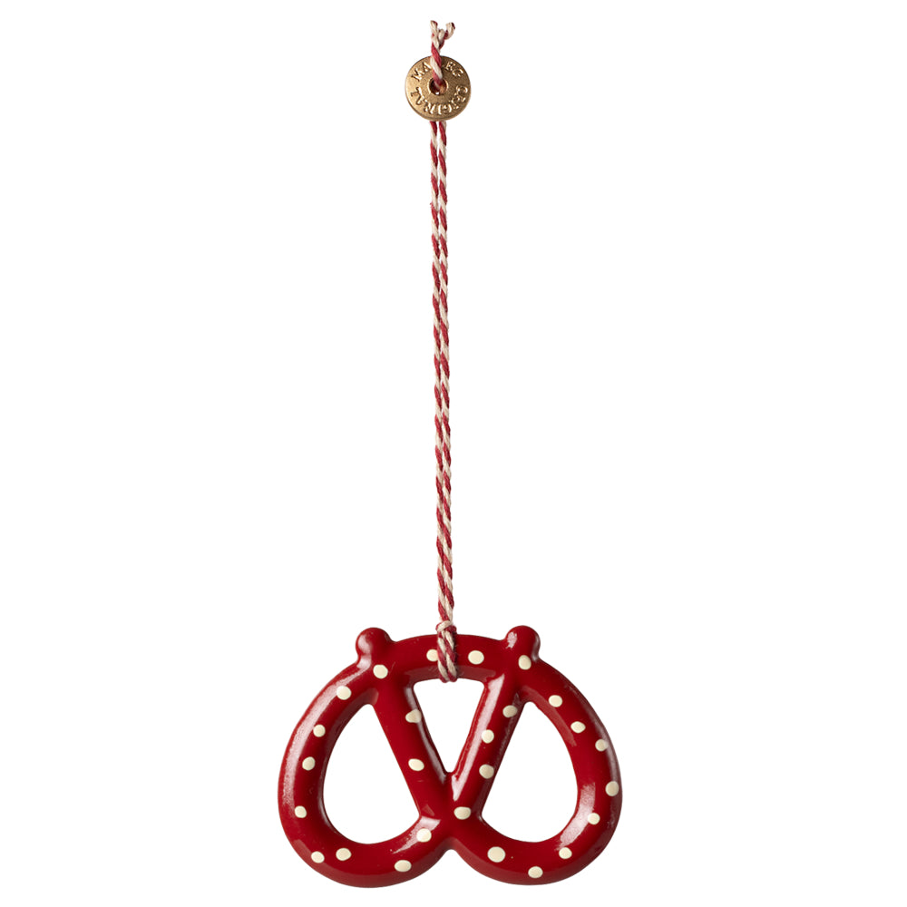 Maileg Metal Ornament, Pretzel - Dot image 0