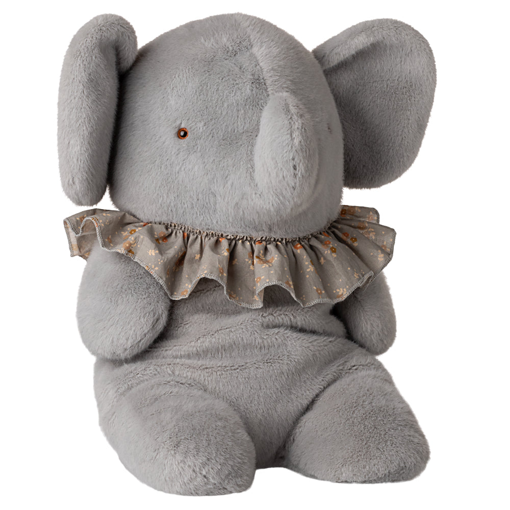 Maileg Elephant plush, Big - Blue/grey image 0