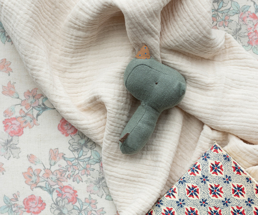 Maileg Lullaby Friends, Rhino Rattle - Pine image 1