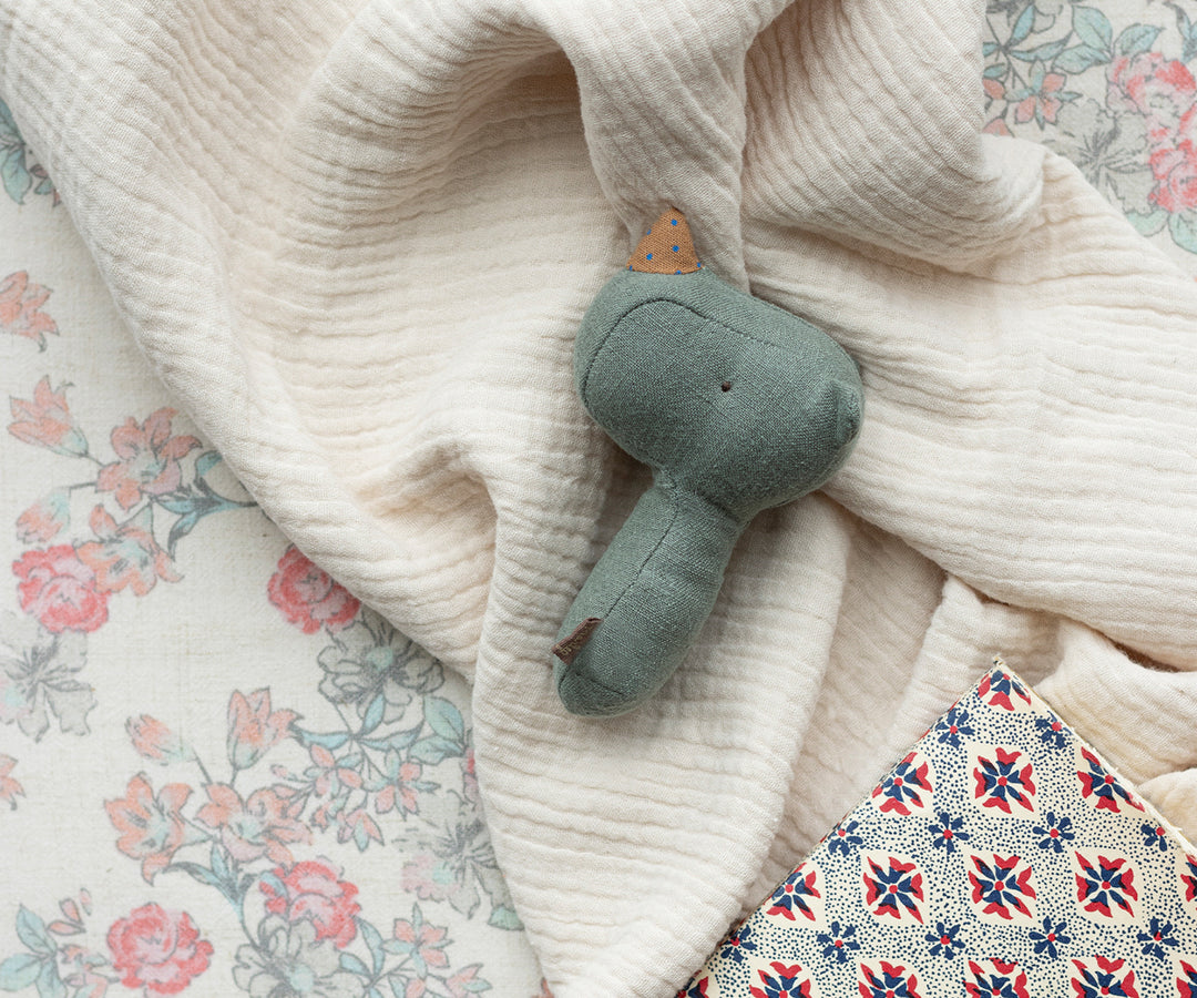 Maileg Lullaby Friends, Rhino Rattle - Pine image 1