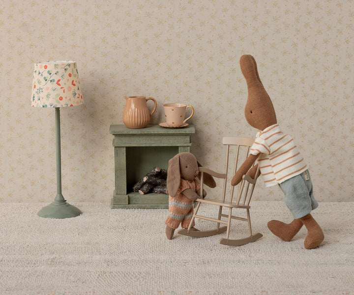 Maileg Bunny set, Micro - Brown - Dusty rose image 1