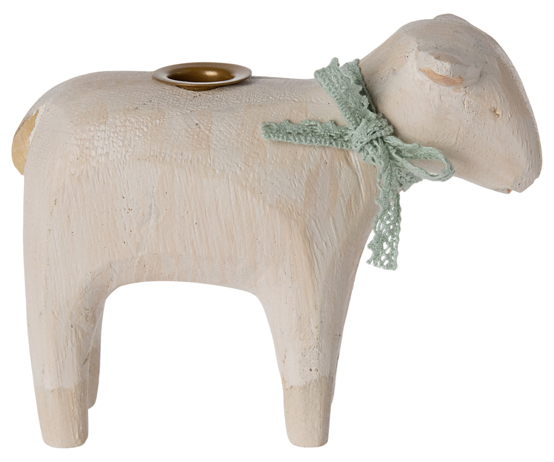 Maileg Candle Holder, Lamb - Mint image 0