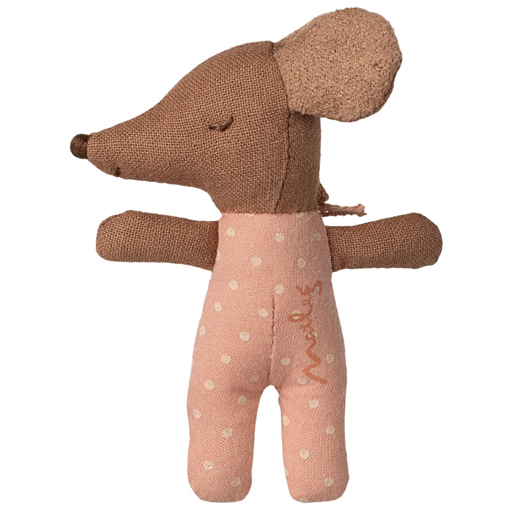 Maileg Sleepy wakey baby mouse in matchbox - Rose image 2
