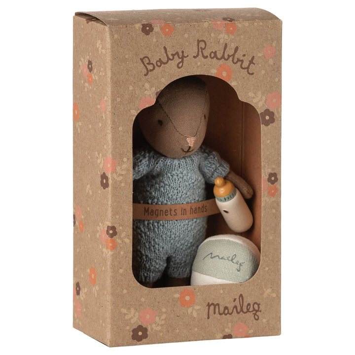 Maileg Rabbit set, Micro - Brown - Blue image 2