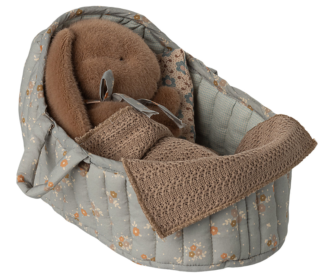 Maileg Carry Cot, Large - Blue image 1