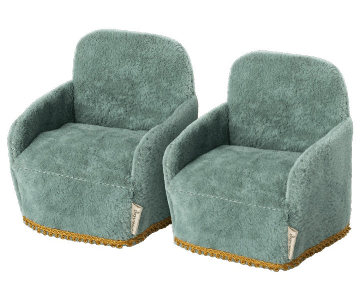 Maileg Teal Mouse Chair Set image 0