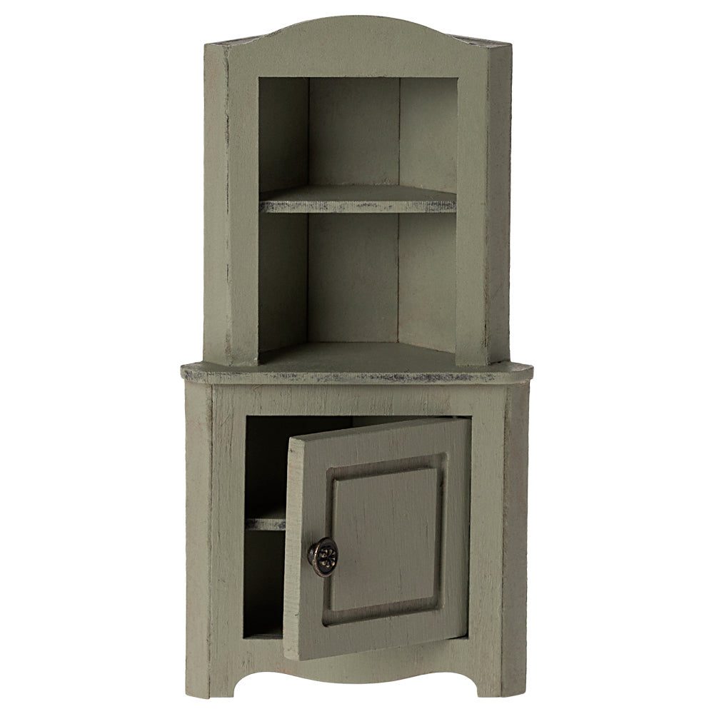 Maileg Corner Cabinet, Mouse - Light Green image 1