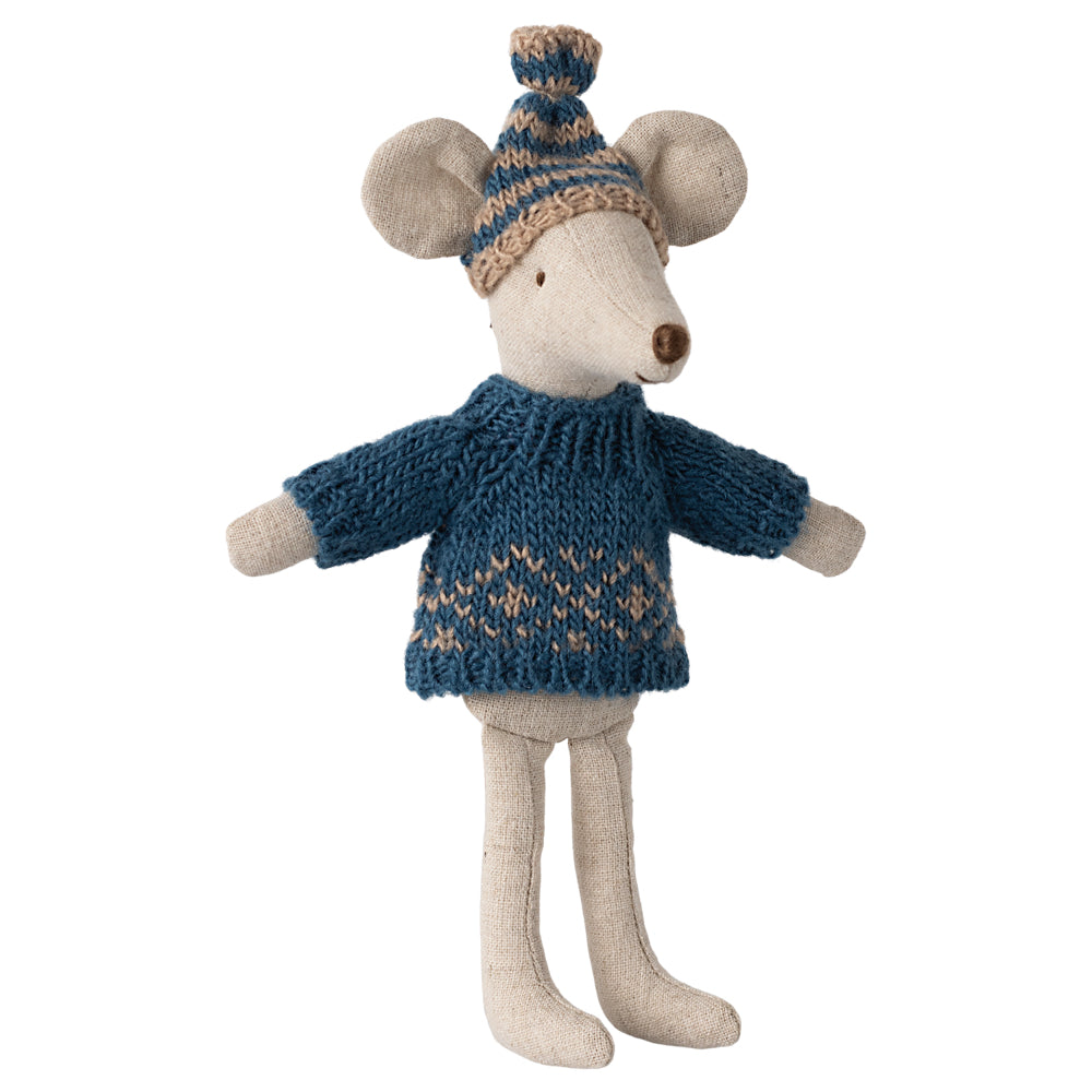 Maileg Knitted Sweater &amp; Hat, Dad Mouse image 2