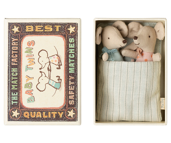 Maileg Twins, Baby Mice in Matchbox image 0