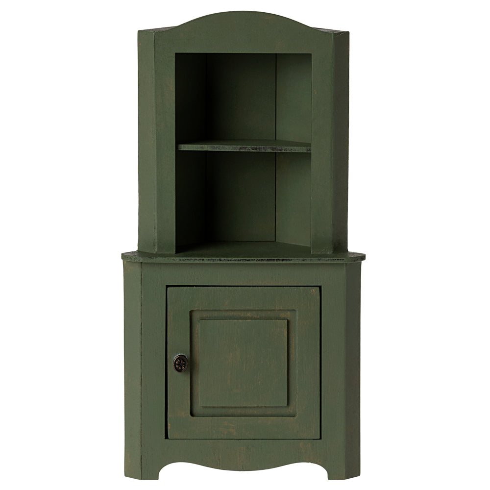 Maileg Corner Cabinet, Miniature - Dark Green image 1