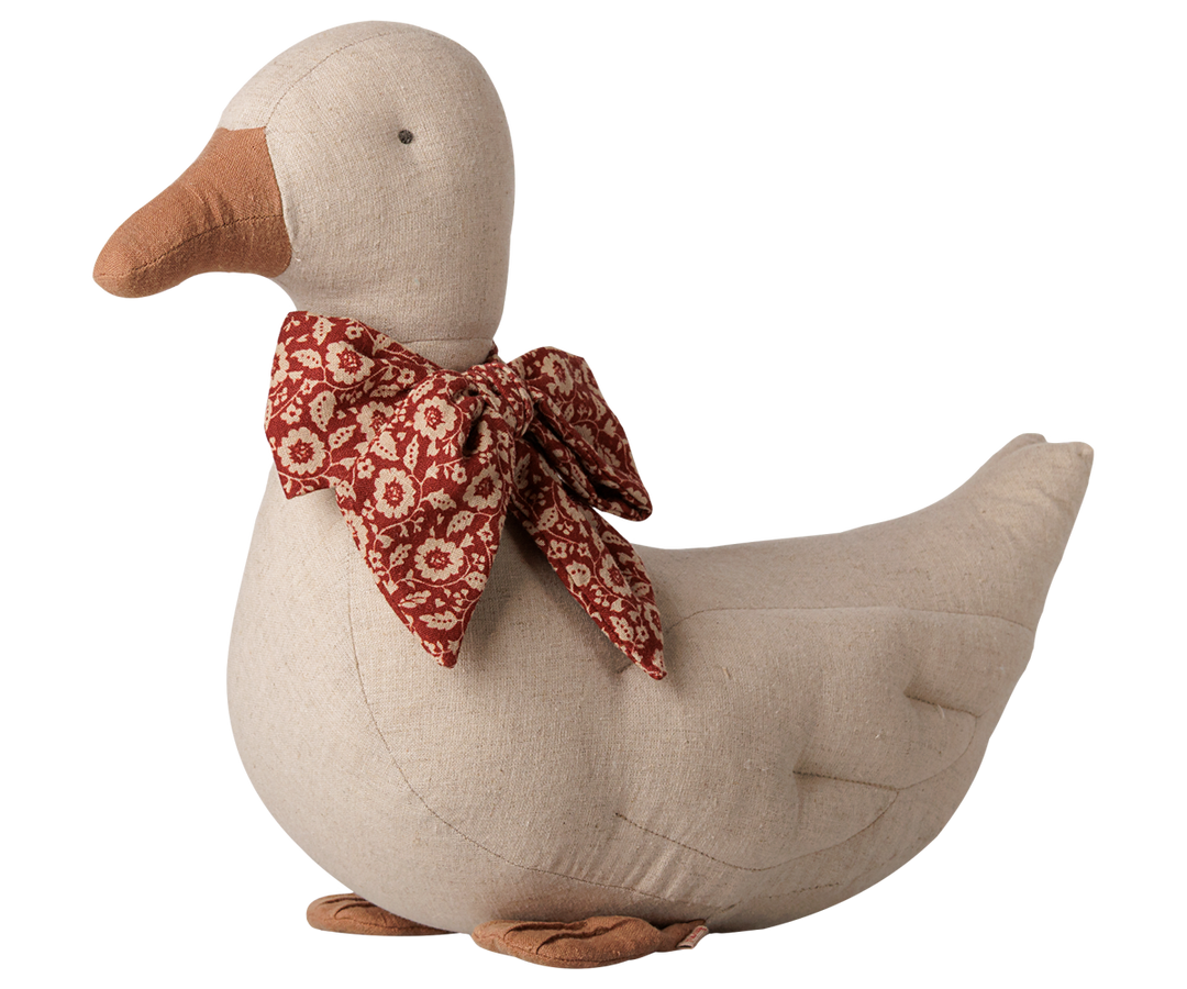 Maileg duck with Red Holiday bow for decoration