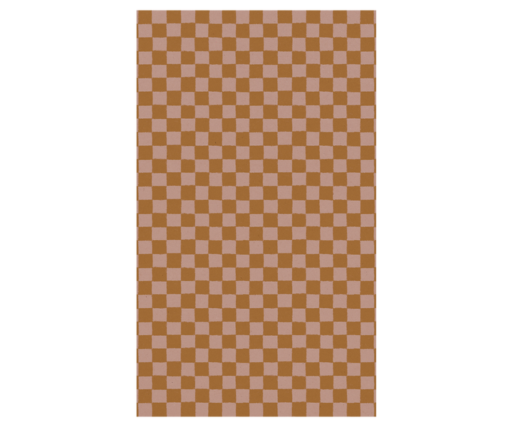 Maileg Gift wrap, 10 m - Checker - Rose/Ocher