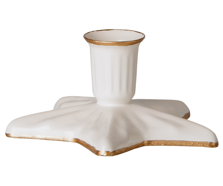 Small Maileg metal star candle holder with handpainted gold trim